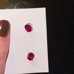 Vintage Ruby Stud Earrings